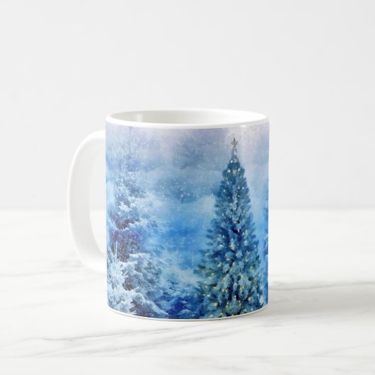 Weihnachtsbaum Kaffeetasse (Vorderseite Links)