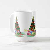 Weihnachtsbaum Kaffeetasse (Vorderseite Links)