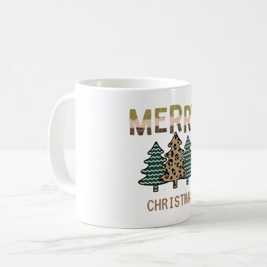 Weihnachtsbaum Kaffeetasse (Vorderseite Links)