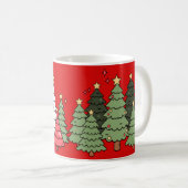 Weihnachtsbaum  kaffeetasse (VorderseiteRechts)