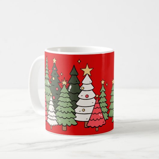 Weihnachtsbaum  kaffeetasse (Vorderseite Links)