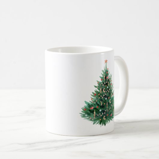 Weihnachtsbaum Kaffeetasse (VorderseiteRechts)