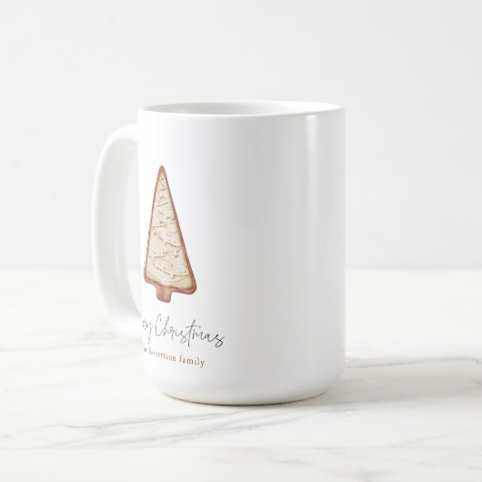 Weihnachtsbaum Kaffeetasse (Vorderseite Links)
