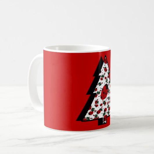Weihnachtsbaum Kaffeetasse (Vorderseite Links)