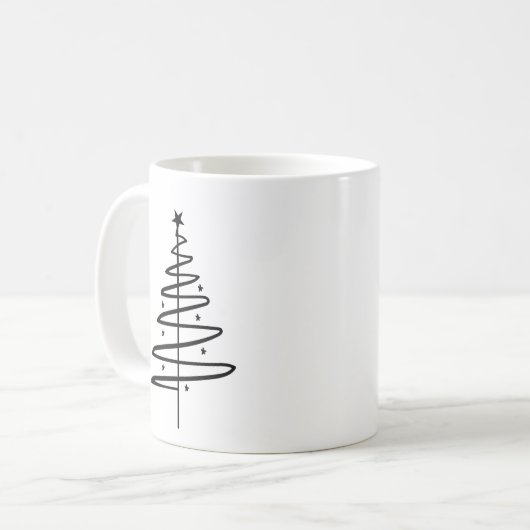 Weihnachtsbaum Kaffeetasse (Vorderseite Links)