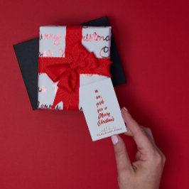 Weihnachtsbaum-Kalligrafie | Familienname Mitteilungskarte