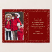 Weihnachtsbaum-Kalligrafie | Foto Holiday Real Folienkarte (Innenseite)