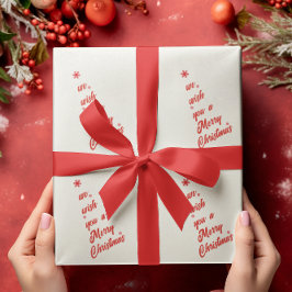 Weihnachtsbaum-Kalligrafie Geschenkpapier