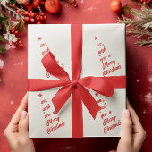 Weihnachtsbaum-Kalligrafie Geschenkpapier