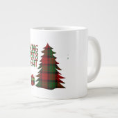 Weihnachtsbaum Kariert Jumbo-Tasse (Vorderseite Rechts)
