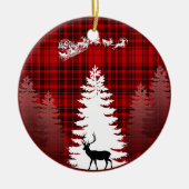 Weihnachtsbaum kariert keramik ornament (Vorne)