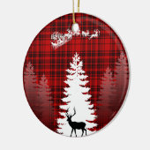 Weihnachtsbaum kariert keramik ornament (Links)