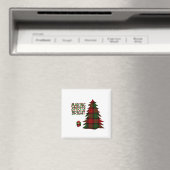 Weihnachtsbaum Kariert Magnet (In Situ (Geschirrspüler))