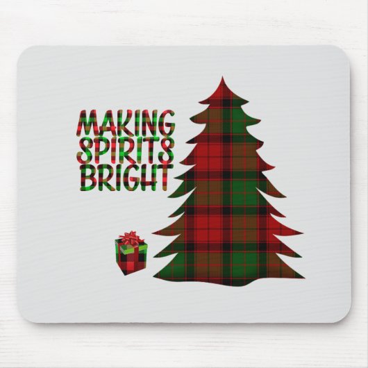 Weihnachtsbaum Kariert Mousepad (Vorne)