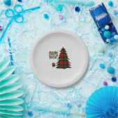 Weihnachtsbaum Kariert Pappteller (Party)