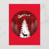 Weihnachtsbaum kariert postkarte (Vorderseite)