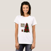 Weihnachtsbaum Kariert T-Shirt (Vorne ganz)