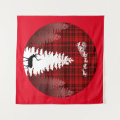 Weihnachtsbaum kariert wandteppich (Vorderseite (Horizontal))