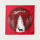 Weihnachtsbaum kariert wandteppich (Vorderseite)