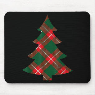 Weihnachtsbaum Karomuster Rot Grün Feiertage Für Mousepad