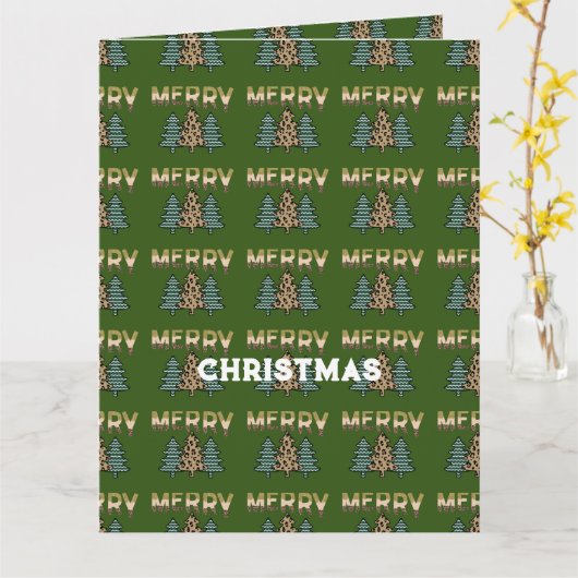 Weihnachtsbaum Karte (Gelbe Blume)