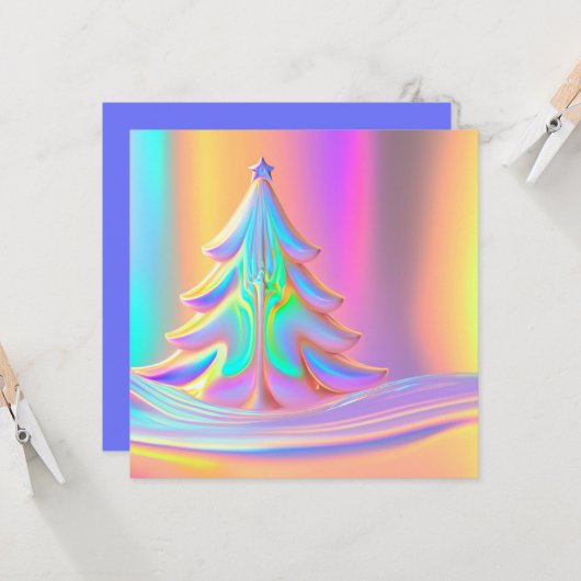 Weihnachtsbaum Karte (Vorderseite/Rückseite Beispiel)