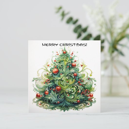 Weihnachtsbaum Karte (Stehend Vorderseite)