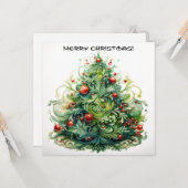 Weihnachtsbaum Karte (Vorderseite/Rückseite Beispiel)