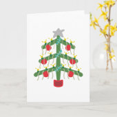 Weihnachtsbaum Karte (Gelbe Blume)