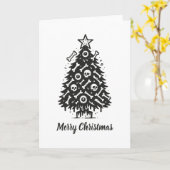 Weihnachtsbaum Karte (Gelbe Blume)