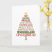 Weihnachtsbaum Karte (Gelbe Blume)