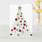 Weihnachtsbaum Karte (Gelbe Blume)