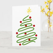 Weihnachtsbaum Karte (Gelbe Blume)