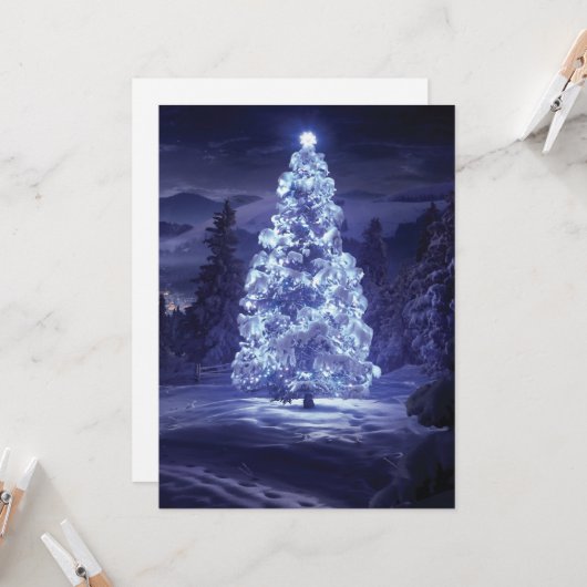 Weihnachtsbaum Karte (Vorderseite/Rückseite Beispiel)