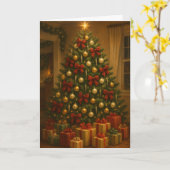 Weihnachtsbaum Karte (Gelbe Blume)