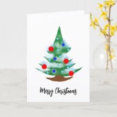 Weihnachtsbaum Karte (Gelbe Blume)