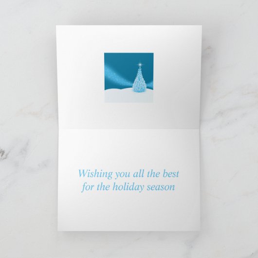 Weihnachtsbaum Karte (Innenseite)