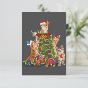Weihnachtsbaum Katze Ugly Christmas Cat Mama Katze Dankeskarte