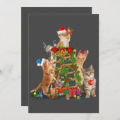 Weihnachtsbaum Katze Ugly Christmas Cat Mama Katze Einladung (Vorne/Hinten)
