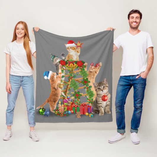 Weihnachtsbaum Katze Ugly Christmas Cat Mama Katze Fleecedecke (Beispiel)