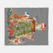 Weihnachtsbaum Katze Ugly Christmas Cat Mama Katze Fleecedecke (Vorderseite (Horizontal))