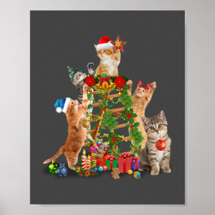 Weihnachtsbaum Katze Ugly Christmas Cat Mama Katze Poster