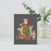 Weihnachtsbaum Katze Ugly Christmas Cat Mama Katze Postkarte (Stehend Vorderseite)