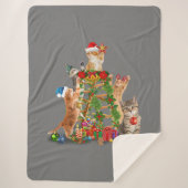 Weihnachtsbaum Katze Ugly Christmas Cat Mama Katze Sherpadecke (Vorderseite)