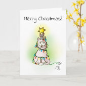 Weihnachtsbaum Katze und Maus mit Star Karte (Gelbe Blume)