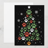 Weihnachtsbaum Katzen Hund Liebhaber Xmas Feiertagskarte (Vorne/Hinten)