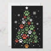 Weihnachtsbaum Katzen Hund Liebhaber Xmas Feiertagskarte (Vorderseite)