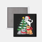 Weihnachtsbaum Katzen Xmas Magnet (Vorderseite/Rückseite)