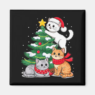 Weihnachtsbaum Katzen Xmas Magnet