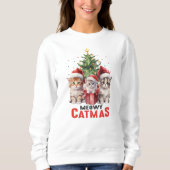 Weihnachtsbaum Katzengeschenk, Meowy Catmas Weihna Sweatshirt (Vorderseite)
